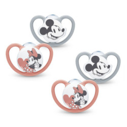 Chupete Nuk Silicona (Talla 1) 0 - 6 M Space Disney Gris 2 Uds.
